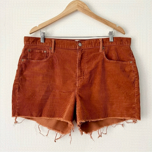 Gap Ribbed Frayed Hem Corduroy Shorts Size 14 Tall